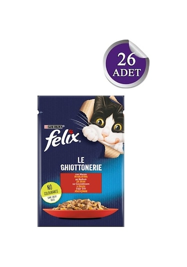 Purina Felix Sığır Etli Yetişkin Kedi Maması 26 x 85 G