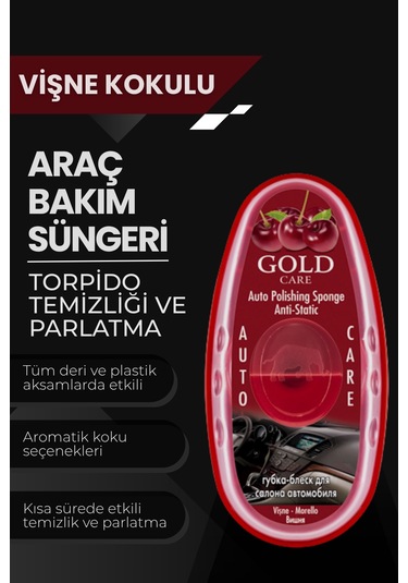 Oto Temizleme Ve Parlatma Süngeri Antistatik, Toz Tutmaz Vişne