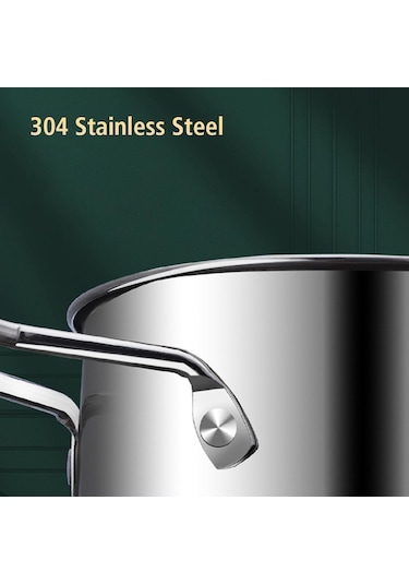 304 Paslanmaz Çelik Süt Tenceresi Mutfak İçin Yardımcı Gıda Pot Patates Kızartması F Tempura Fritöz Tava Süzgeçli Tencere 56435032