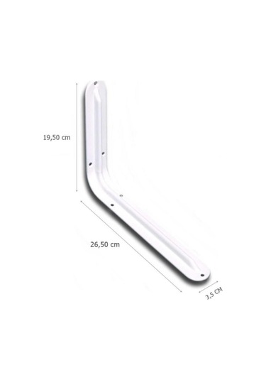 Rafburada Rafburada® 12'Li Raf Altı Ayağı L Konsol ;Raf Altı Kol