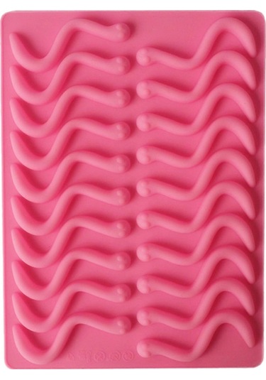 Çikolata Kalıbı 20 Kavite Sakızlı Yılan Hafif Tekrar Kullanılabilir Solucanlar Kek Kalıbı Pişirme Aracı Rastgele Renk Çok Renkli