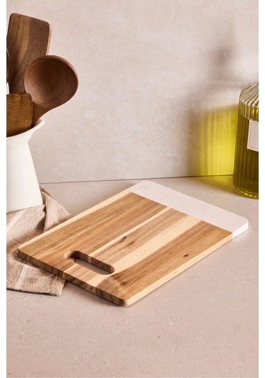 Geate Mermer Akasya Kesme Tahtası 32x22 Cm Kahverengı Diğer