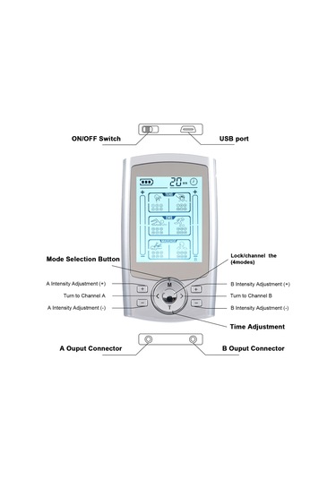 Maiyame Usb Şarjlı 36 Modlu Tens/ems Akım Masaj Cihazı - Omuz Boyun Fizyoterapi, 20 Seviye Güç Ayarı, Gümüş Renk, Taşınabilir Gümüş