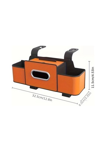 Chuangyinshop Siyah Araç Koltuğu Arkası Sünet Deri Çok Amaçlı Saklama Kutusu