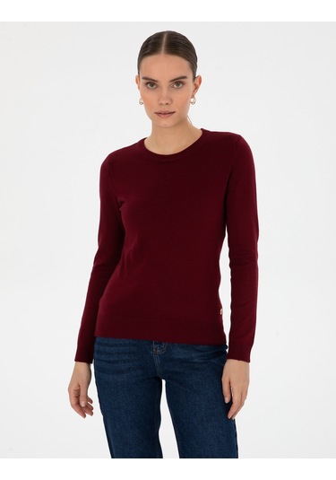 Pierre Cardin Kadın Vişne Kazak /triko 50315758-vr223 Vişne