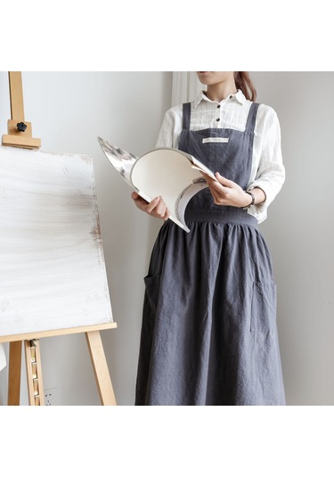 Dianziye Ev, Mutfak Ve Kafe İçin Siyah Kumaş Apron - Dayanıklı, Kullanıması Kolay Ev Gereci Diğer