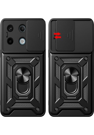 Apsuwa Xiaomi Redmi Note 13 Pro 5g Kılıf Sürgülü Kamera Korumalı Standlı Pars