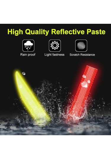 Yeşil Araba Reflektör Etiket Dış Gövde 3x90cm Gövde Oto Çıkartması Reflektif Bant