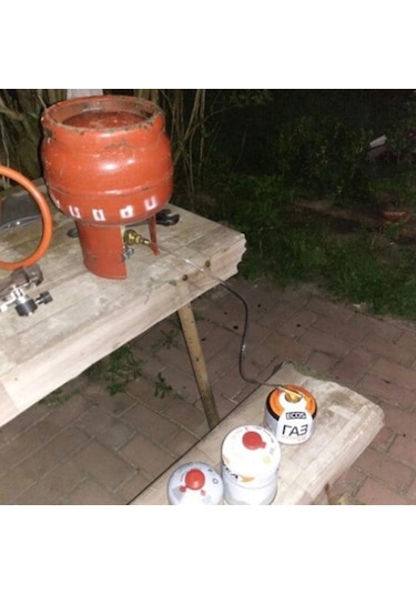 Açık Soba Kamp Sobası Propan Dolum Adaptörü Brülör Lpg Düz Silindir