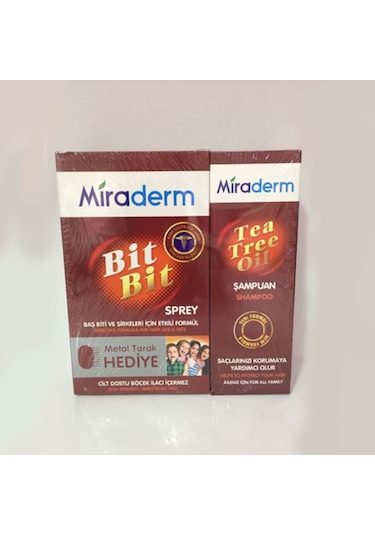 Miraderm Bit Sprey 100 ML + Şampuan + Tarak