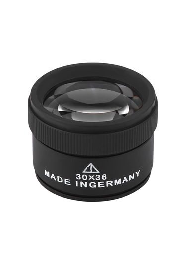 30x Madeni Para Büyüteç, Profesyonel Mücevher Lens Cebi Okuma Büyüteç