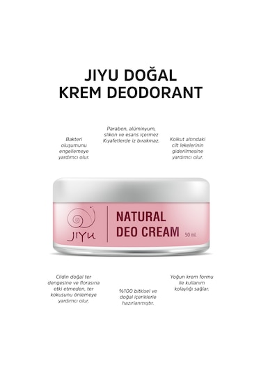 Jiyu Ter Kokusu Önleyici Doğal Krem Deodorant 50 ML