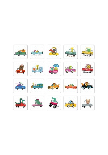 Hafıza Oyunu - Otomobiller Canlı Renkler
