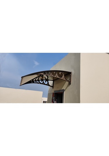 Plastik Ayak 6mm Levhalı Pratik Sundurma 100x120 Cm Antrasit Gri