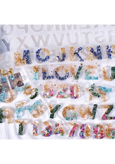 Deliksiz Kek Kalıbı Büyük Harfler Ve Rakamlar Kalıbı Silikon Çikolata Sabun Epoksi Reçine Kalıbı Goldcakes