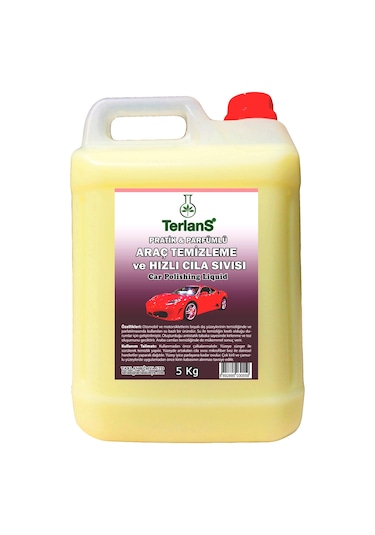 Terlans Parfümlü Hızlı Cila Araç Temizleme Ve Parlatma Sıvısı 5 Kg