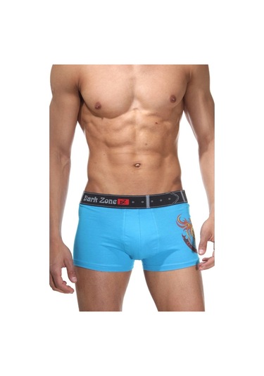 Alev Desenli Mavi Boxer