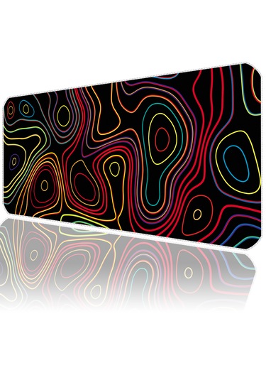 İlyuka Mousepad 70x30cm Büyük Boy Xl Mp377030 Colored Topography