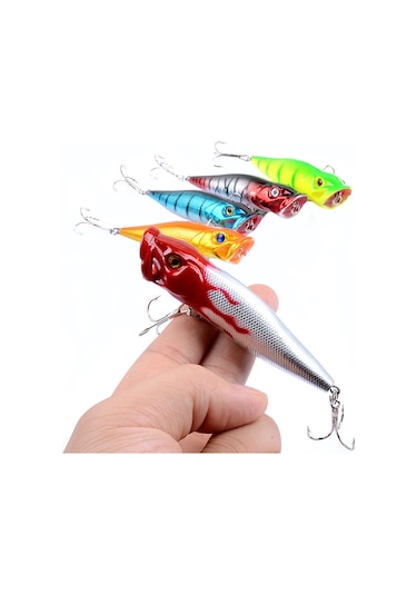 Symbee 9.5cm Su Üstü Plastik Yabancı Yem, 5 Renkli Dalga Patlatıcı Luya Yemi, Dayanıklı Av Aletleri - Renk 3