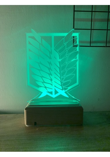 Attack On Titan Keşif Birliği 16 Renk Gece Lambası