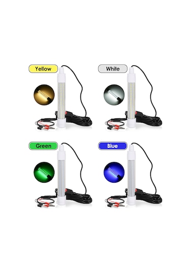 144 Led Su Altı Balık Avı Işığı Su Altı Balık Bulucu Lamba Gece Balık Avlama Cazibesi Bait Işığı Balıkları Çeken Işık