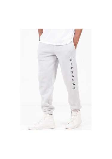 Jahr Marc Baskılı Oversize Gri Erkek Eşofman Altı Gri