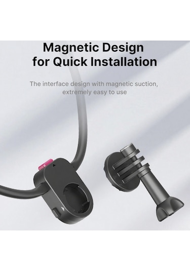 Jeemson Ulanzi Go-quick Iı Abs Hareket Kamera Boyun Tutucu: Manyetik Hızlı Kurulum, Düğme Kilidi, Katlanabilir Masaüstü Stant, Konforlu Solunum Ağı