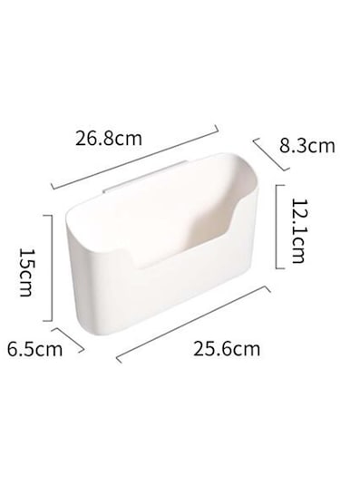 Suntek Duvara Monte Organizatör Kutusu Depolama Banyo Rafı Beyaz