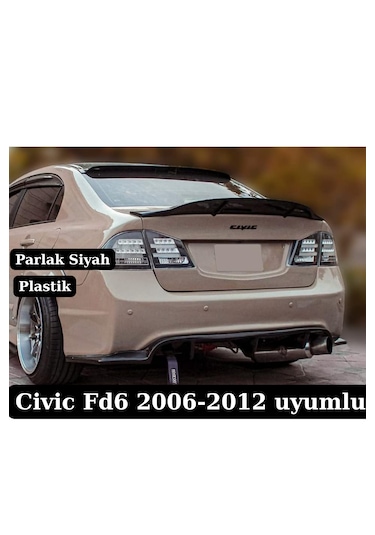 Civic Fd6 Jdm Spoiler Parlak Siyah Fd6 Bagaj Üstü Spoyler