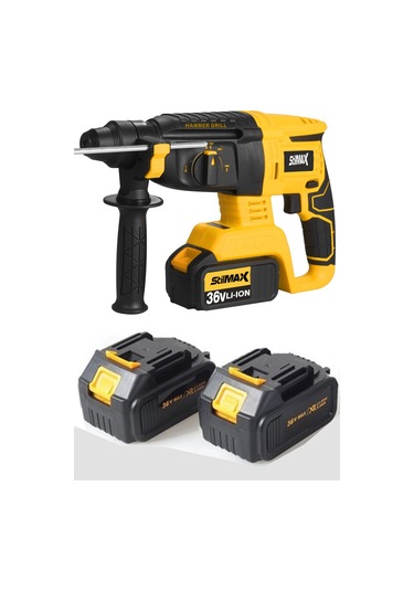 Stlmax AKD-36 36 V 5 Ah Çift Akülü Şarjlı Kırıcı Delici