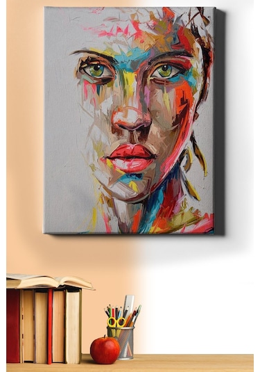Webstyle Tutkulu Kadın 2 Sayılarla Boyama Seti Kasnaklı 40x50 Cm