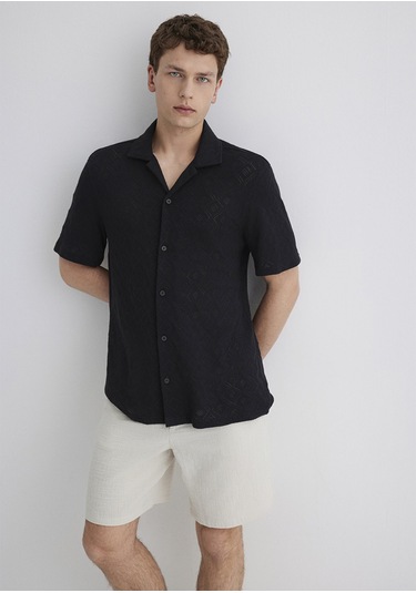 Mavi - Siyah Gömlek 0211598-71379 Siyah