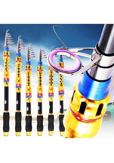 Pazly Karbon Teleskopik Oltakamış 1.8-3.3m, Seyahat Ve Balıkçılık İçin Mükemmel 2.1 M