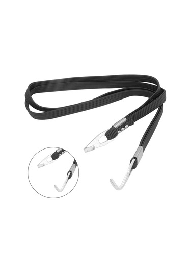 Geeroyoo Bisiklet Çanta İlişkilendirme Kayışı, 80-200cm Genişletilebilir, Alüminyum Çekme Kancası Ve Paslanmaz Çelik Kilitle, Sıkıca Bağlama, Siyah Siyah