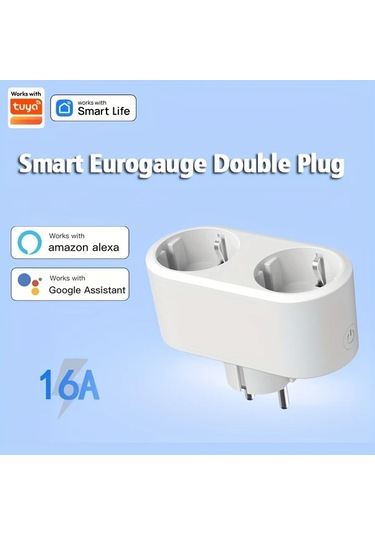 Motion003 1 Paket Avrupa Standartlı Çift Fişli Akıllı Ev Cihazı Ses Kontrolü Uzaktan İş