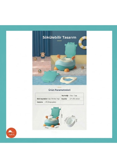 Tuvalet Eğitici Lazımlık - Yeşil