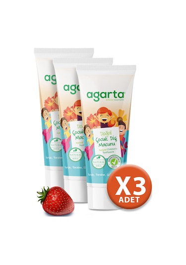 Agarta Doğal Çocuk Diş Macunu 3 x 75 ML