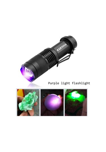 Uv Dedektörü Ultra Violet Led El Feneri Arka Işık 395nm Muayene Lambası Meşalesi Siyah