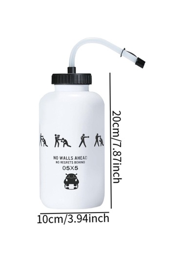 Suntek Spor Su Şişesi 1l Sızdırmaz Sıkma Kadınlar Erkekler Beyaz