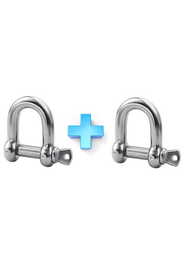 2'li Zincir Kilidi. 10mm. Paslanmaz Krom