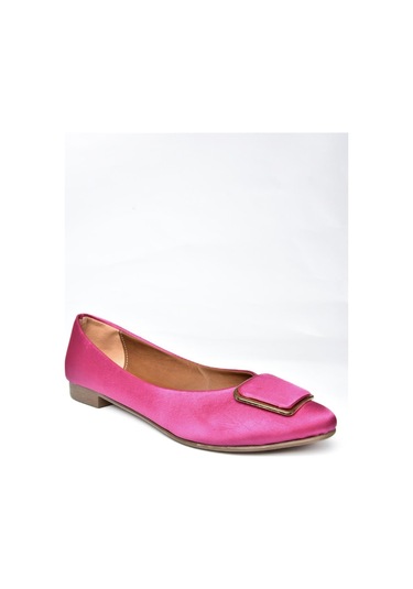 Fox Shoes P726776304 Fuşya Saten Kumaş Kadın Babet Fuşya-kumaş Fuşya