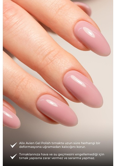 Alix Avien Pembe Somon Kalıcı Oje 54-yoğun Renk Veren Jel Oje 12 Ml-nail Uv Gel Polish 54