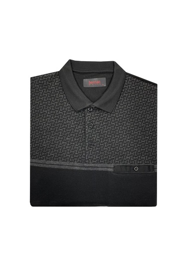 Regular Fit Erkek Polo Yaka Selanik Kazak-7126 Siyah