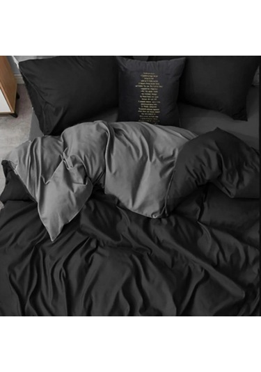Lodos Home %100 Pamuk Tek Kişilik Nevresim Takımı Siyah Siyah