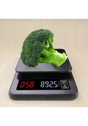 Tongxida Dijital Mini Terazi 10kg 0.1g Lcd Arkadan Aydınlatmalı Cep Elektrikli Ağırlık Gramları Siyah Siyah
