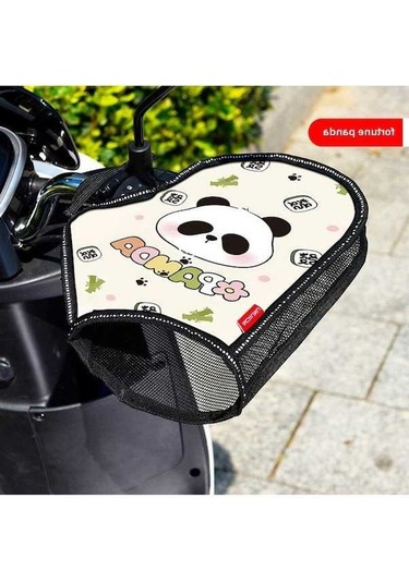 Fortunelane Motorsiklet İçin Yazlık Uv Koruma, Su Geçirmez Isı Yalıtım El Kollukları Şans Panda Desenli, Tek Beden