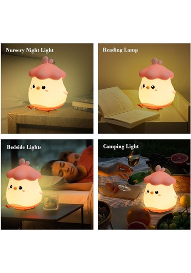 Woukksy Çocuk Gece Lambası Bebek Silikon Gece Lambası, Kawaii
