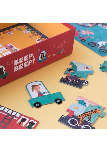 Londji Beep Beep Puzzle Ve Gözlem Oyunu Canlı Renkler