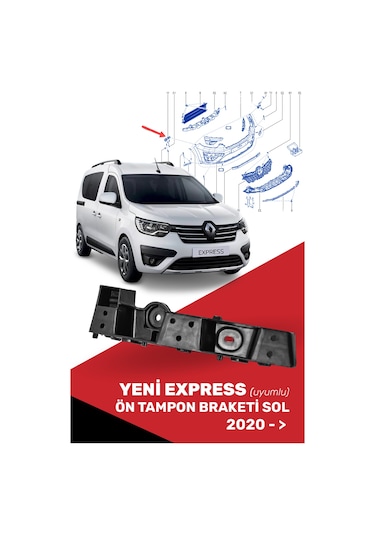 Cnd Yeni Express Ön Tampon Ayak Braketi Sol, 622231730r
