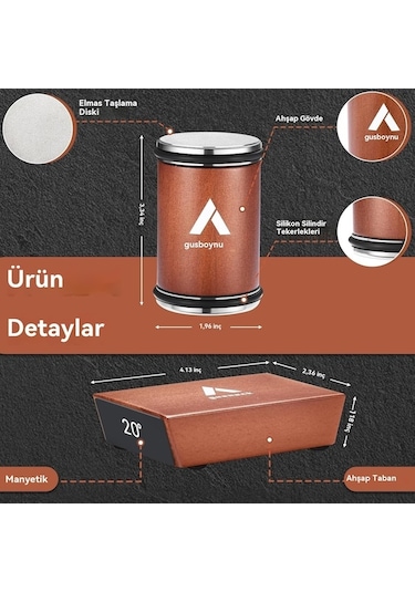 Maoyaya Rulo Profesyonel Bıçak Bileme Aleti - 15/20 Manyetik Açı, Elmas Taşlama Diski, Endüstriyel